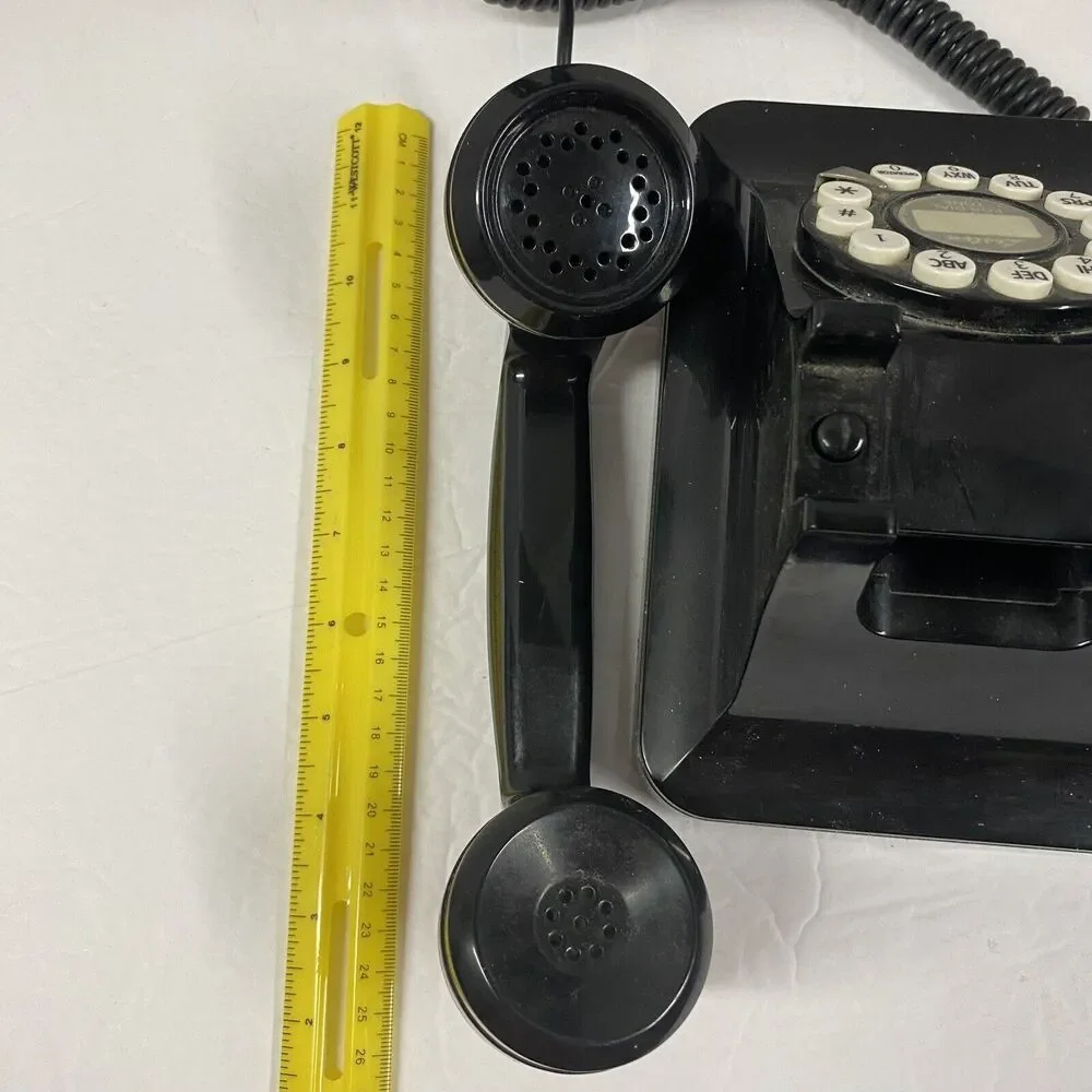 50's Style Classic Black Touch Tone Desk Phone from Polyconcept